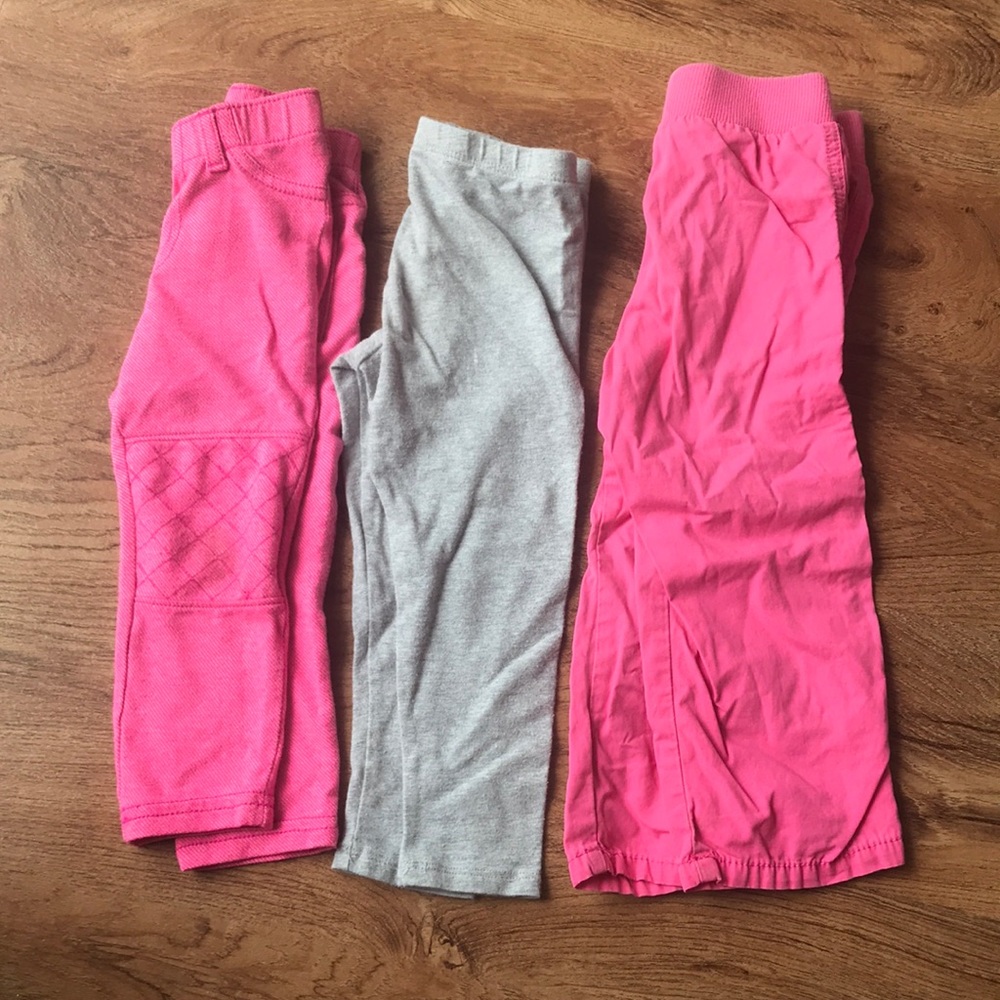 3 pairs 2t pants. Play clothes.